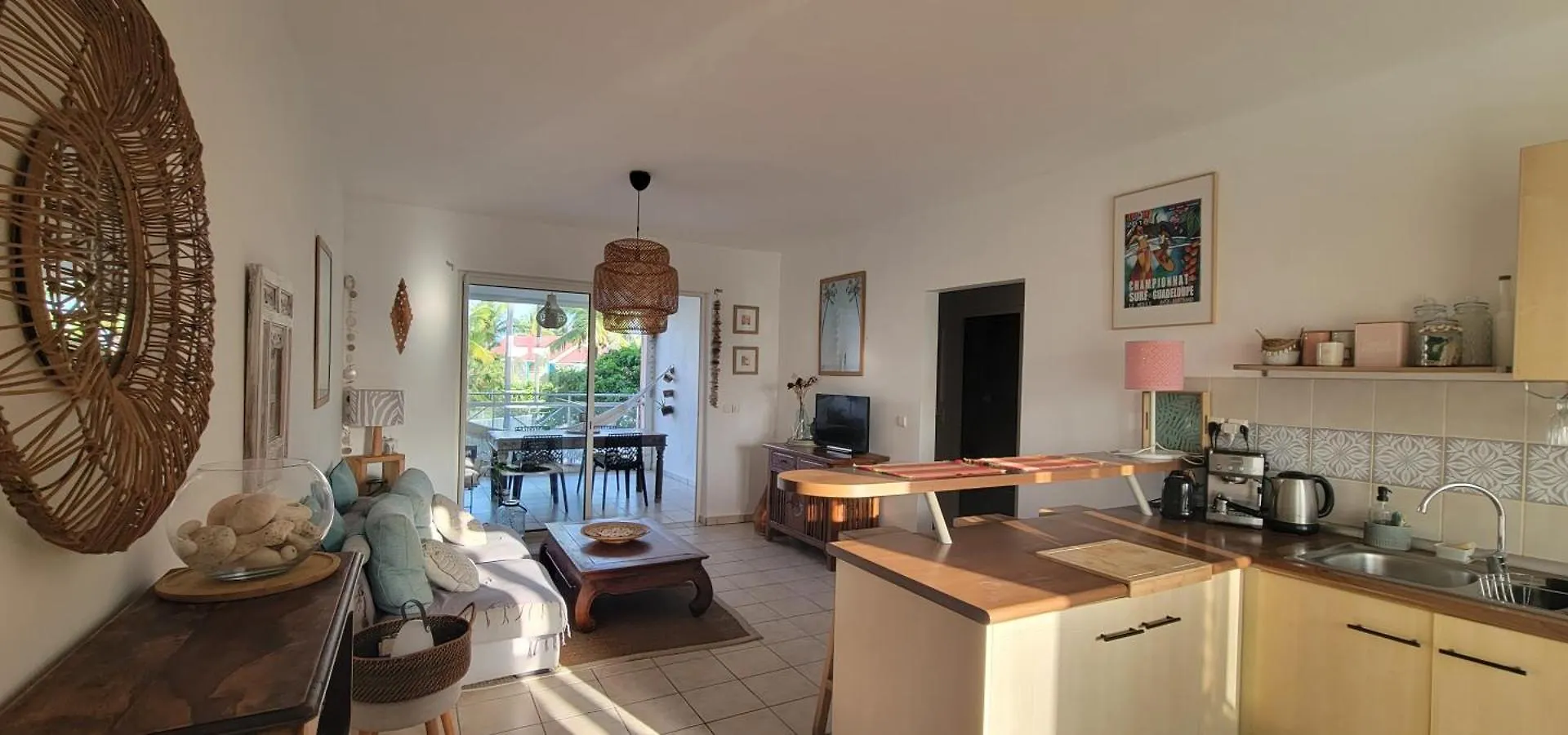 75M2, 2 Bedrooms ,Beachfront, 2 Garden Pools Saint-Francois  Apartamento Saint-Francois (Grande-Terre)