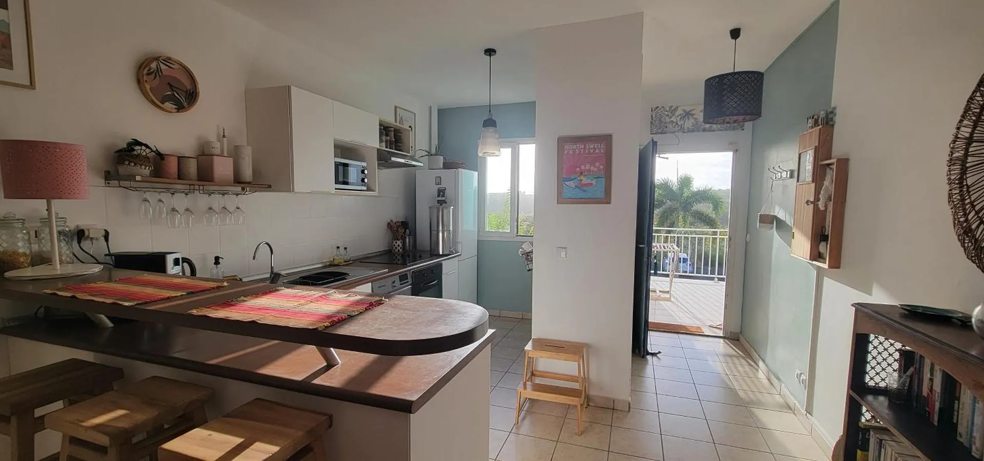 75M2, 2 Bedrooms ,Beachfront, 2 Garden Pools Saint-Francois  Apartamento